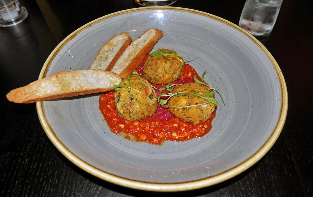 Falafel starter at The Horseshoes in East Farleigh, Kent