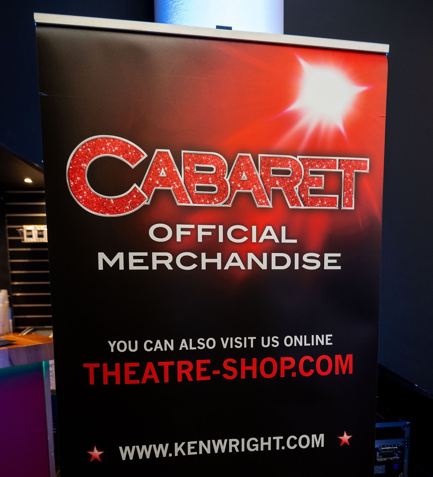 Cabaret banner in The Marlowe Theatre lobby
