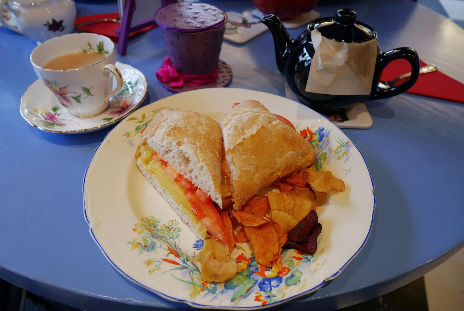 Heart-shaped sandwich at Alice and the Hatter, Herne Bay