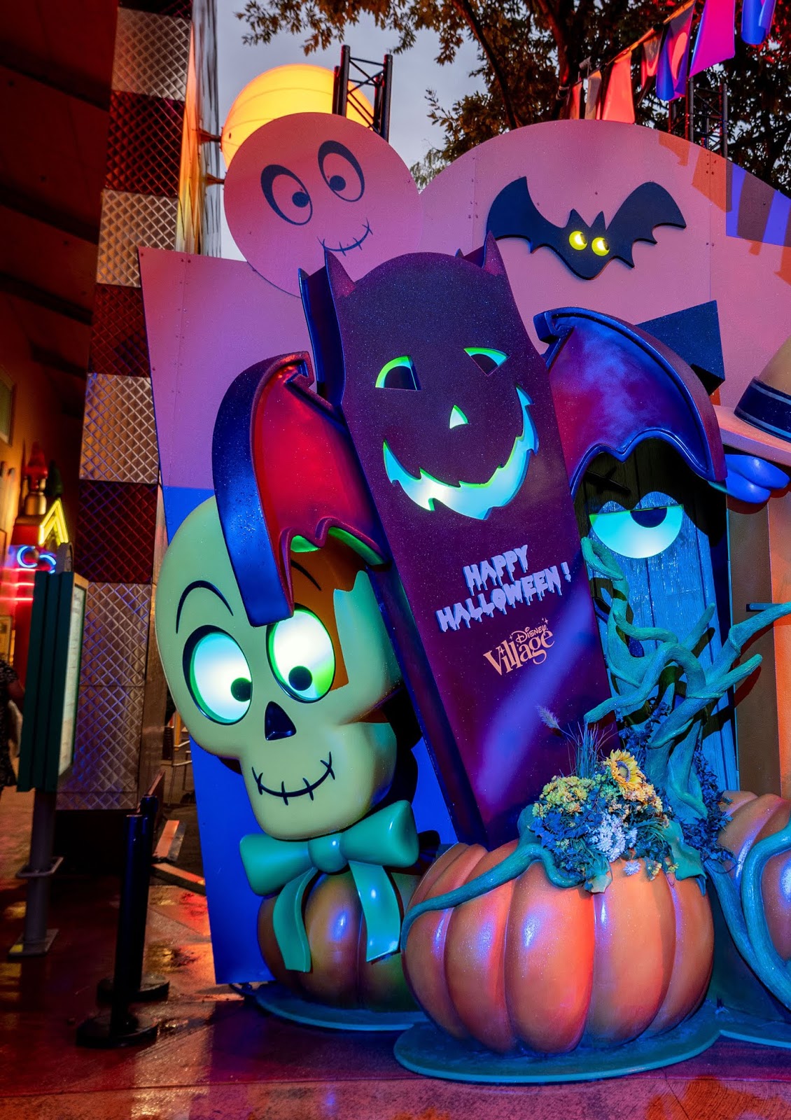 Halloween decorations in the Disney Village, Disneyland Paris