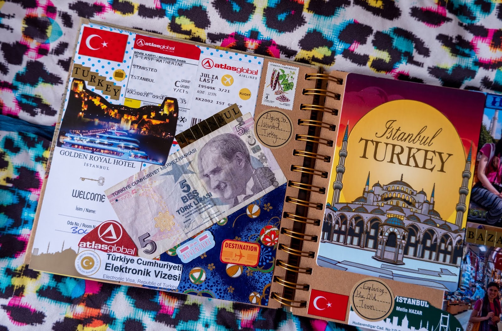 Istanbul pages in my 2019 travel scrapbooks