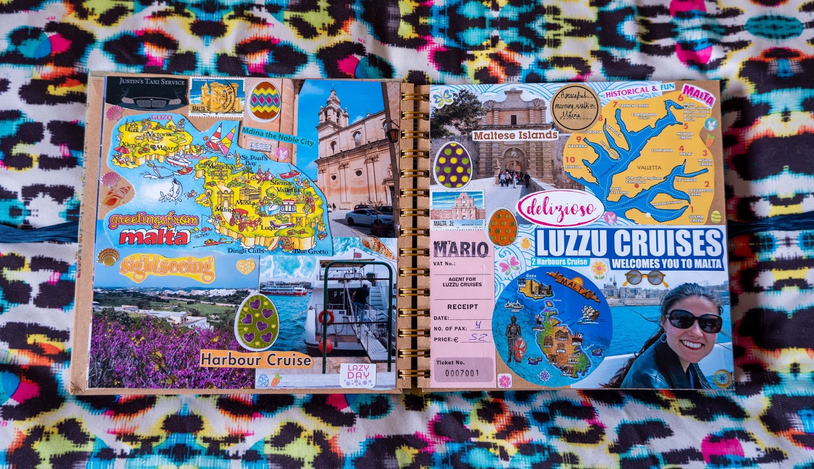 Malta pages in my 2019 travel scrapbooks