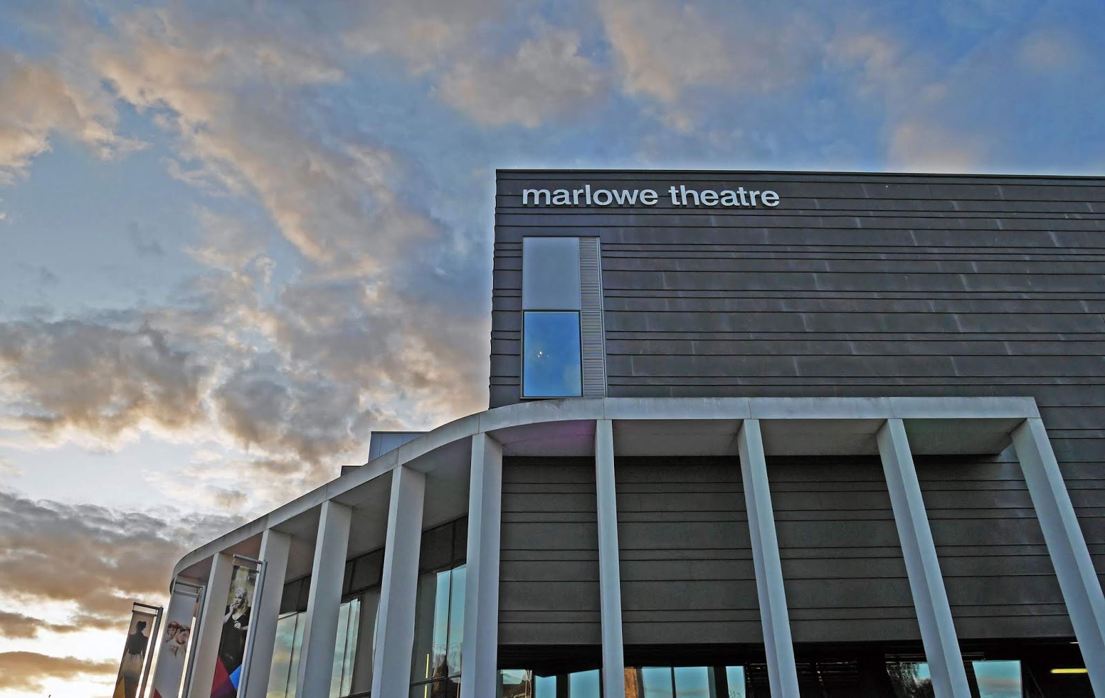 The Marlowe Theatre at sunset, Canterbury