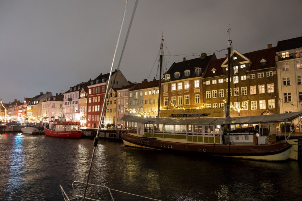 Nyhavn at night, Copenhagen