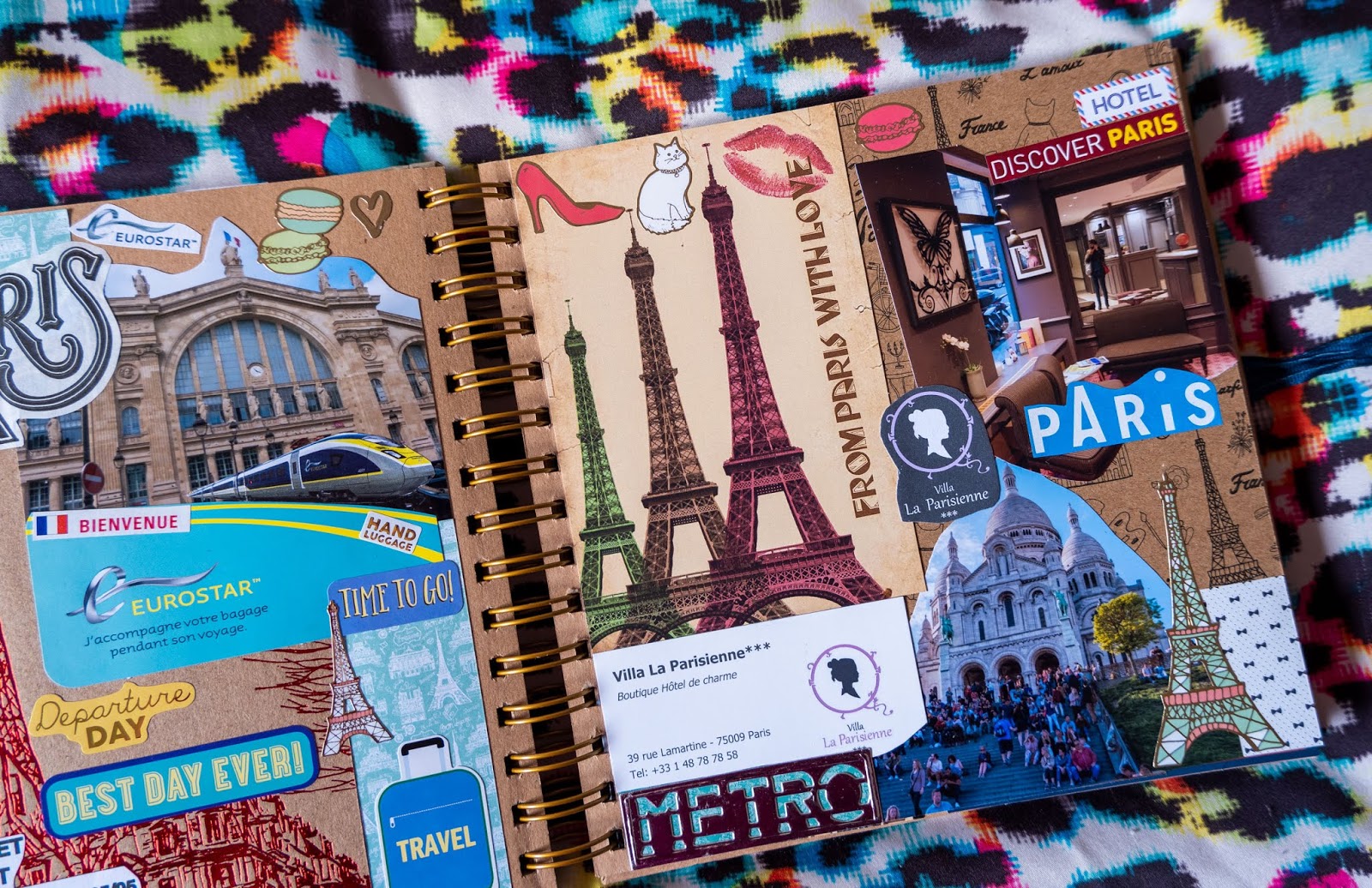 Paris pages in my 2019 travel scrapbooks
