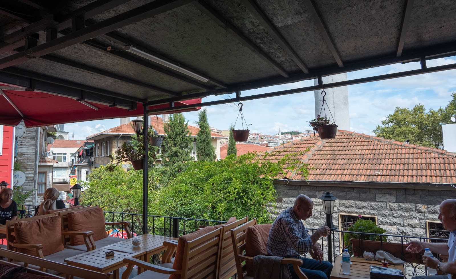 Eating lunch on the Asian side of Istanbul, Turkey