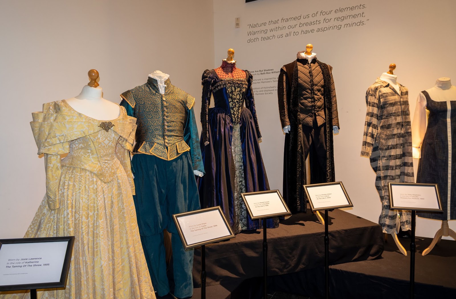 Royal Shakespeare Company costumes at The Marlowe Theatre, Canterbury