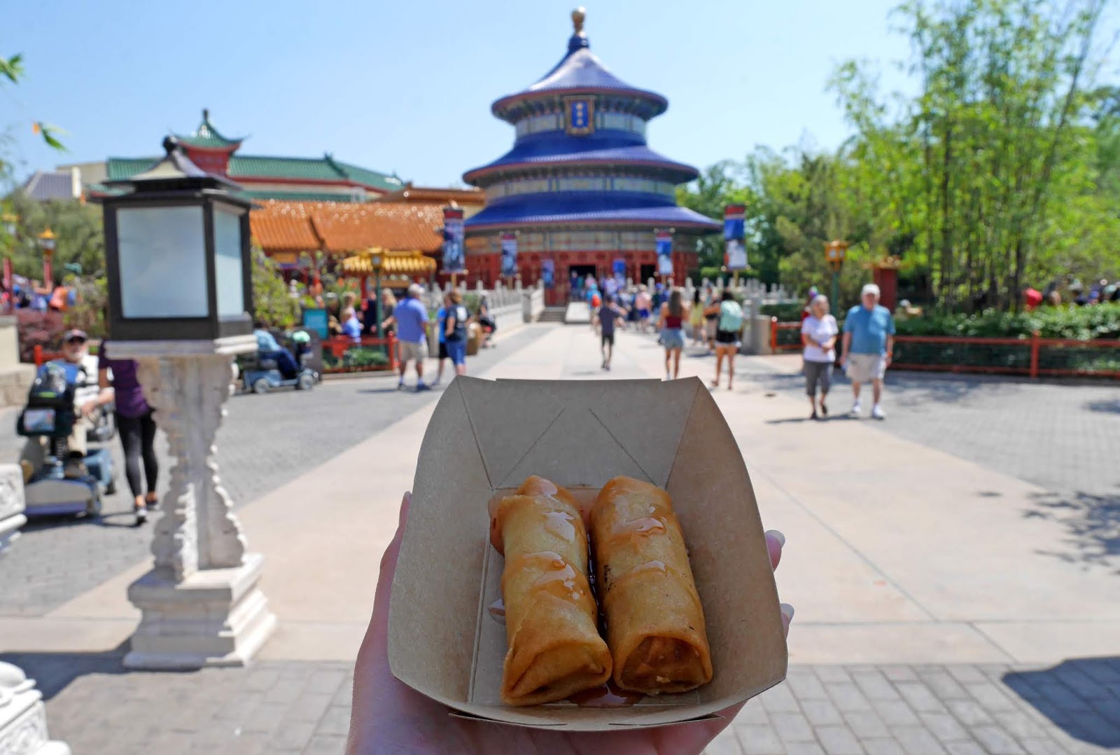 Spring rolls in the China Pavillion, Epcot International Flower and Garden Festival