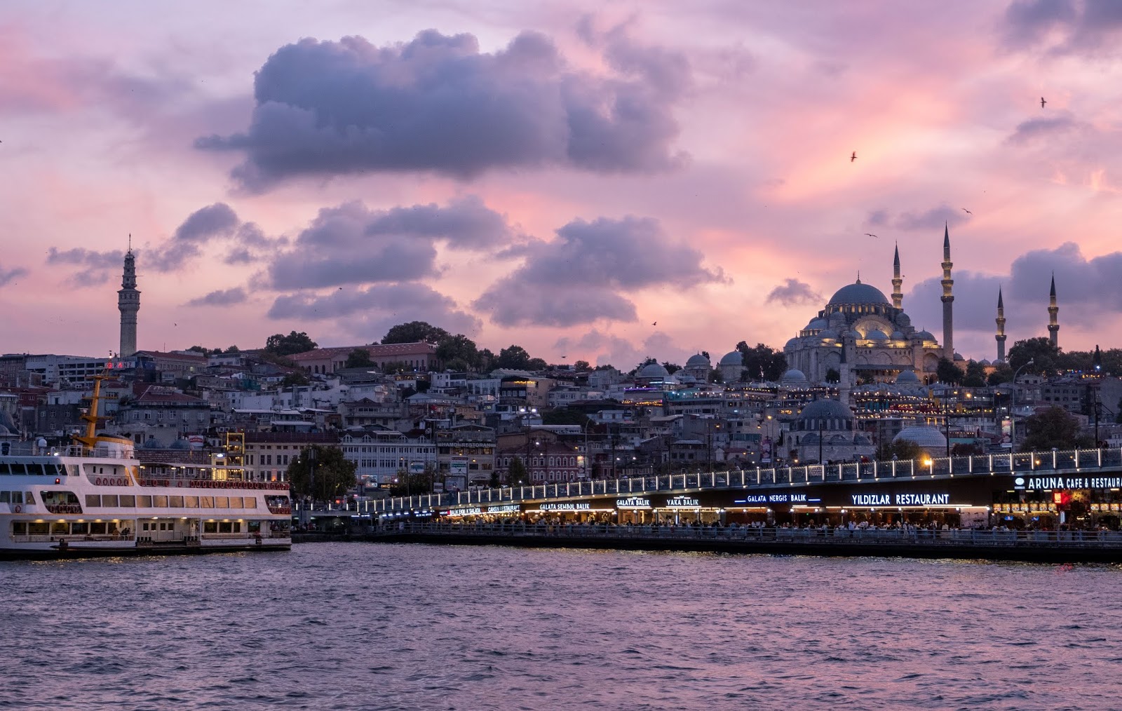 Watching the sunset in Istanbul, Turkey