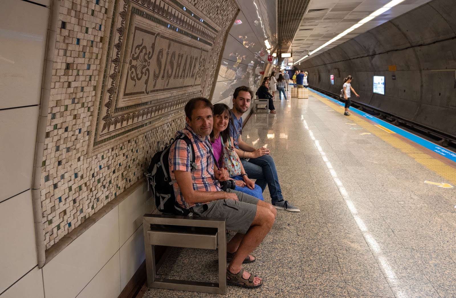 Taking the metro in Istanbul, Turkey