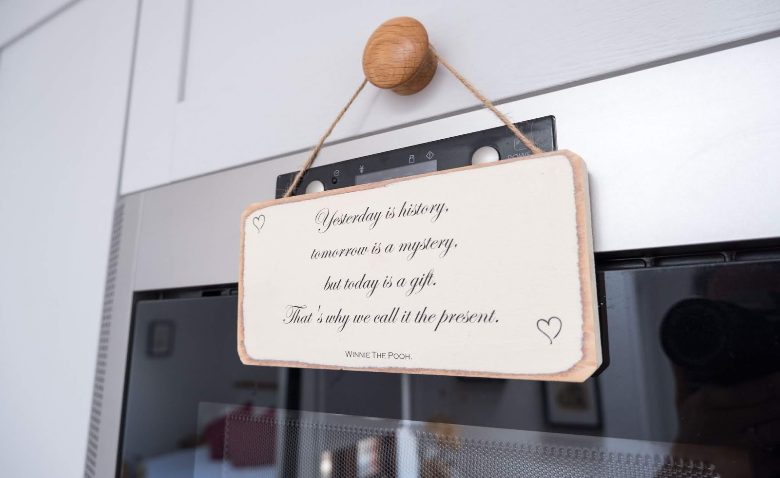 A Winnie the Pooh quote in the kitchen at the Hundred Acre Wood studio