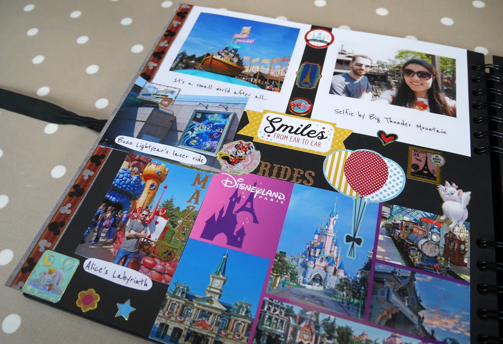 A Disneyland Paris page in my 2018 travel scrapbook