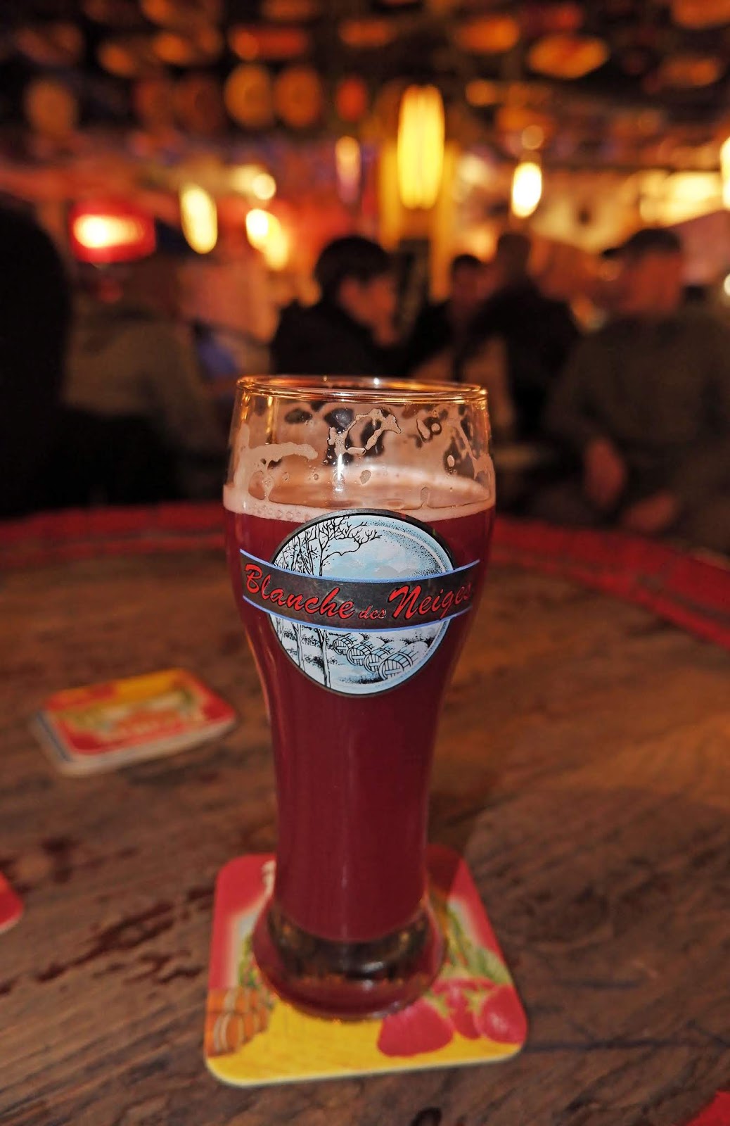 Cherry beer at the Delirium Cafe, Brussels