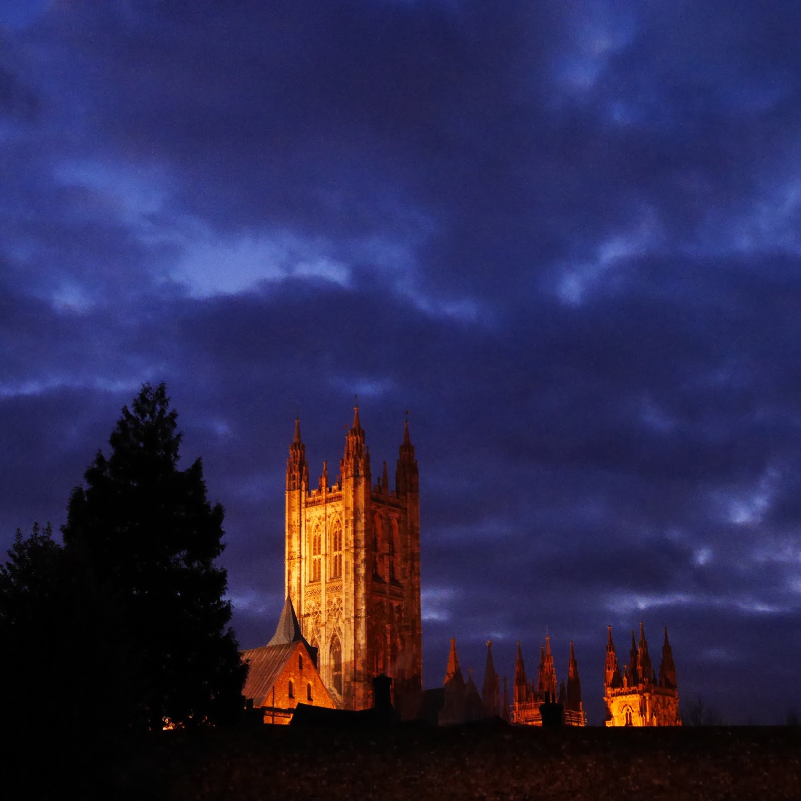 Canterbury Cathedral at night