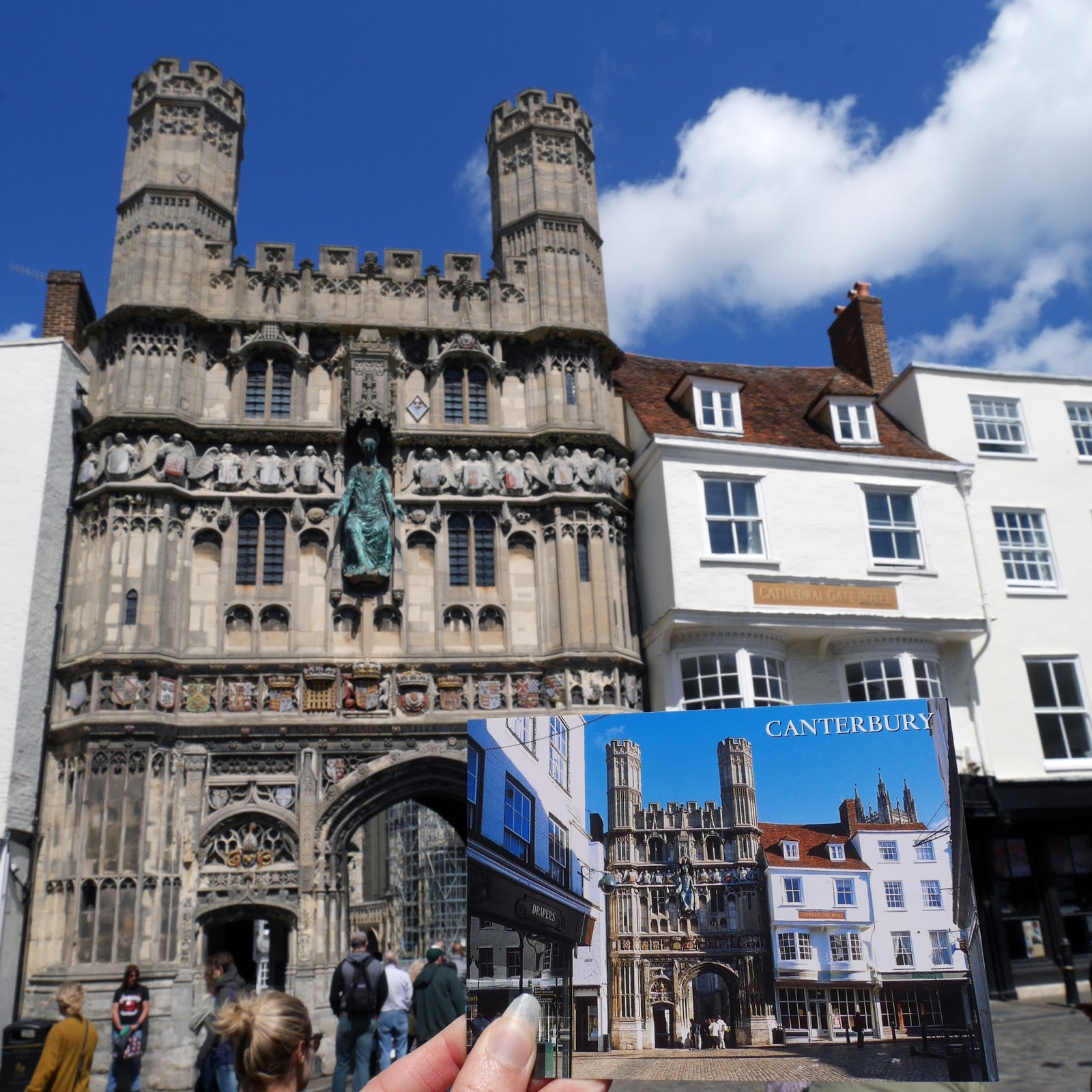 The Cathedral entrance on Mercery Lane in Canterbury, Kent