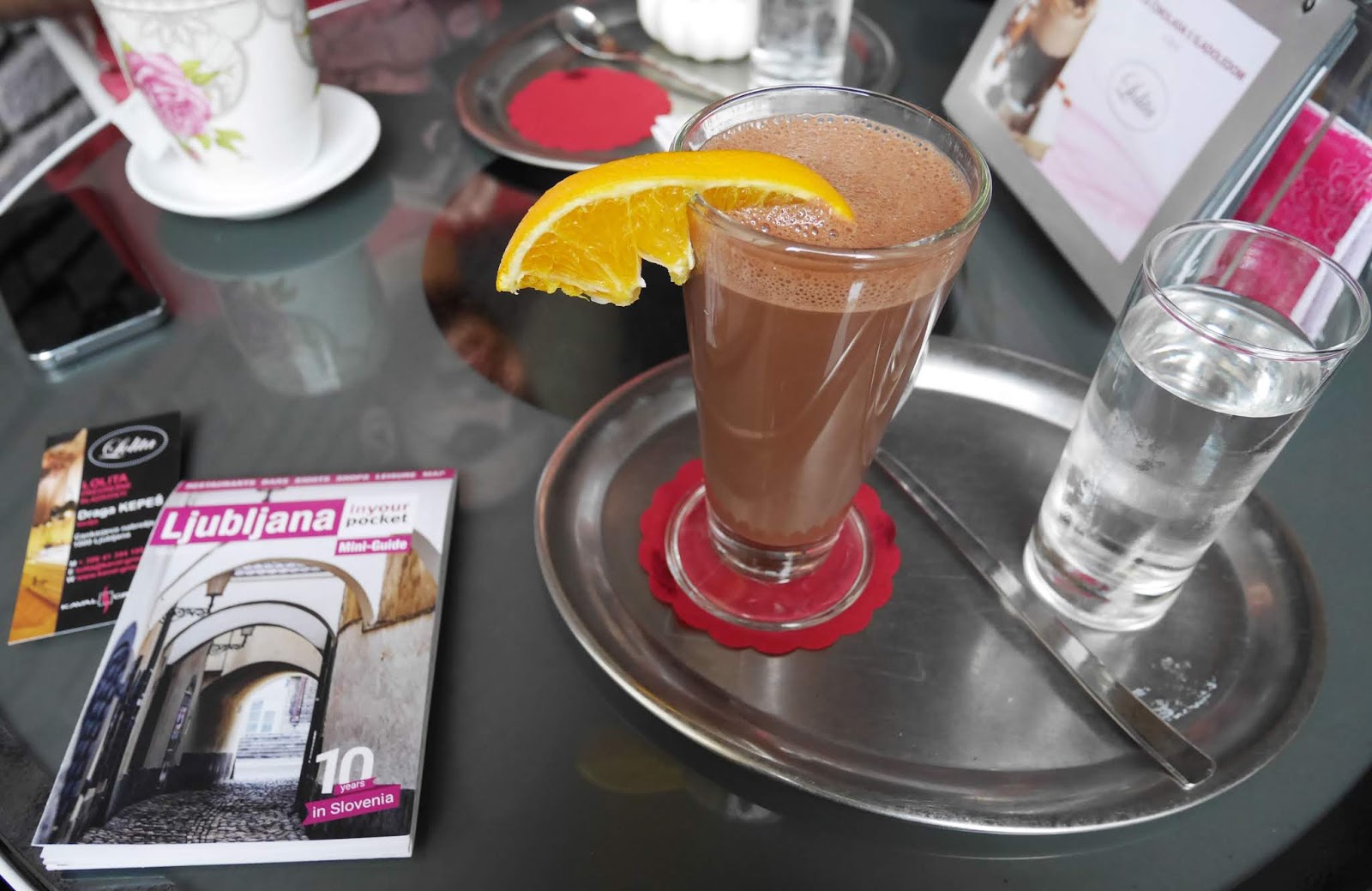 Hot Chocolate at Lolita tearoom in Ljubljana, Slovenia
