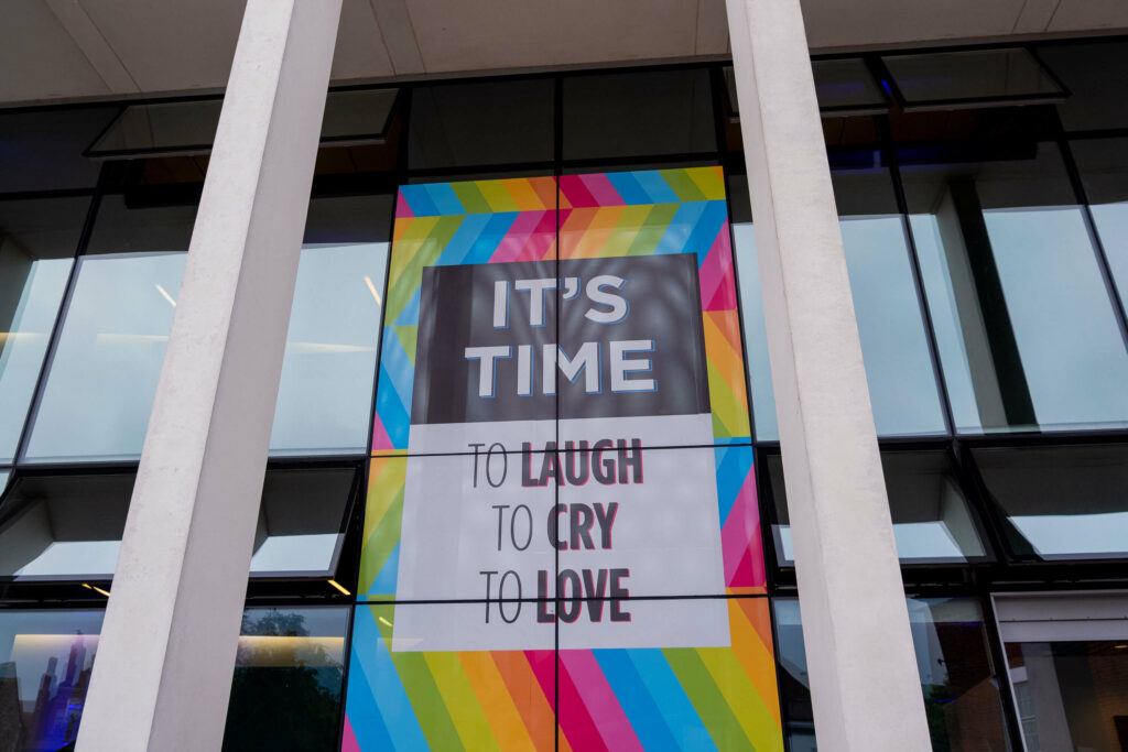 Outside The Marlowe Theatre in Canterbury, Kent