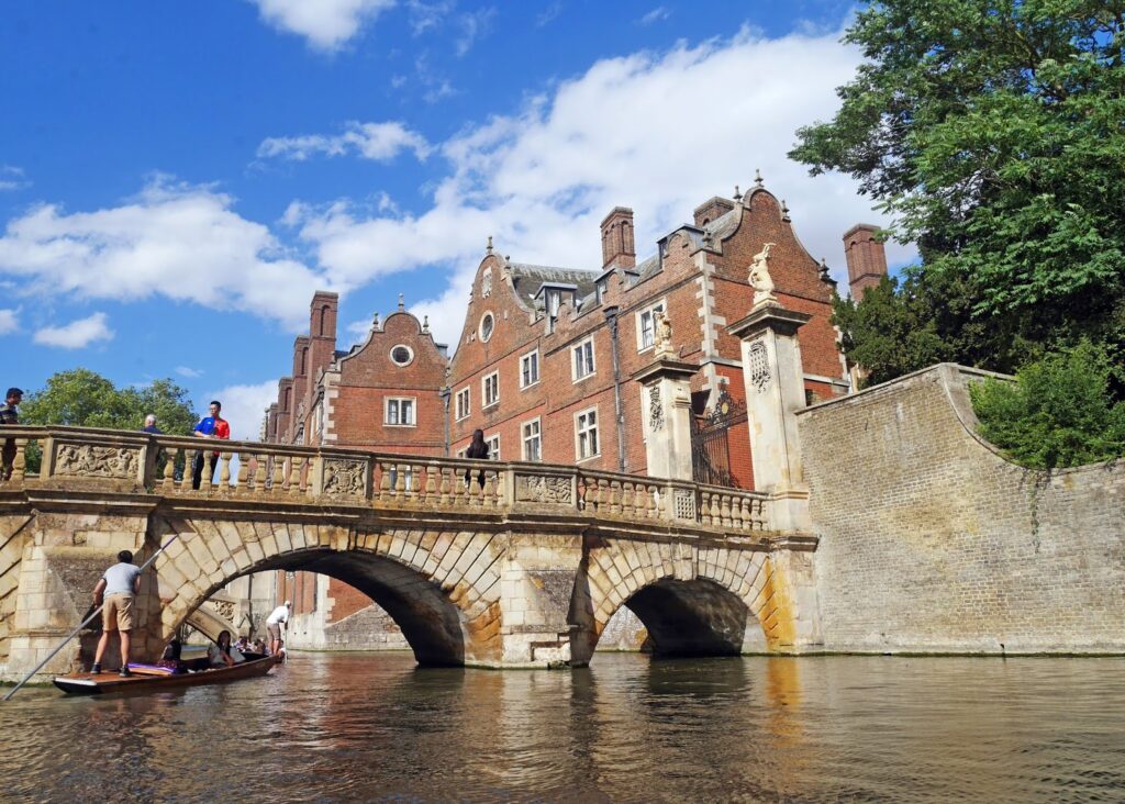 Clare Bridge from the River Cam in Cambridge