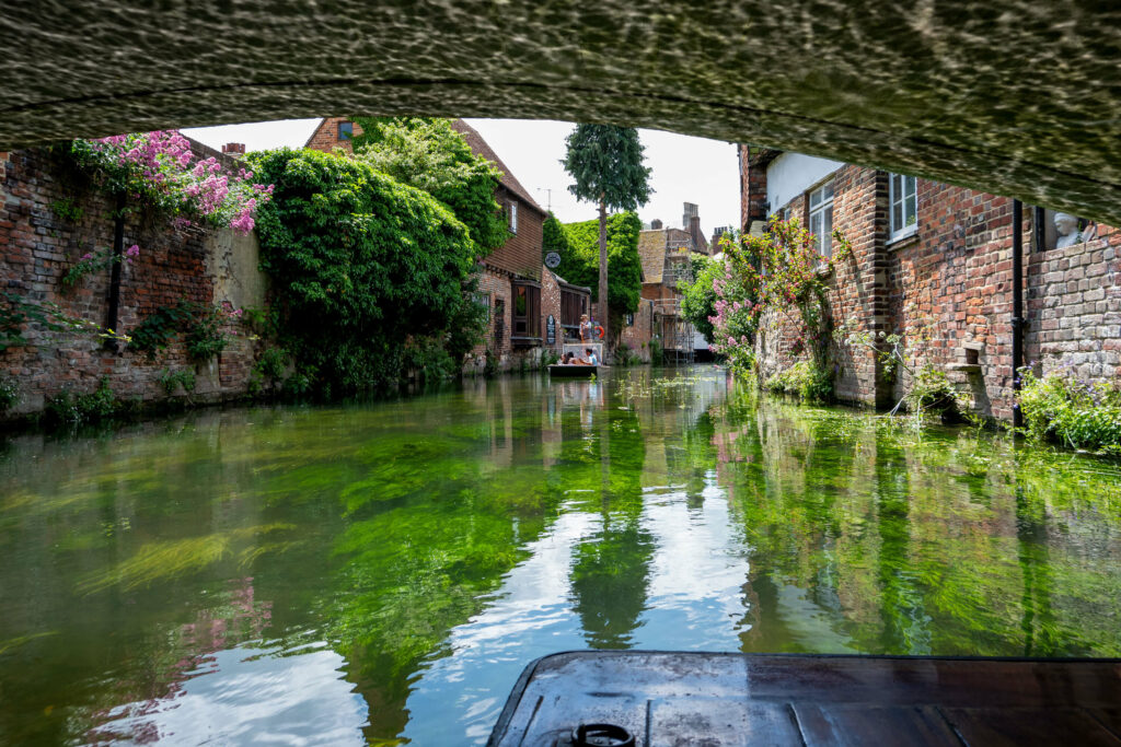 Punting on the River Stour in Canterbury, Kent