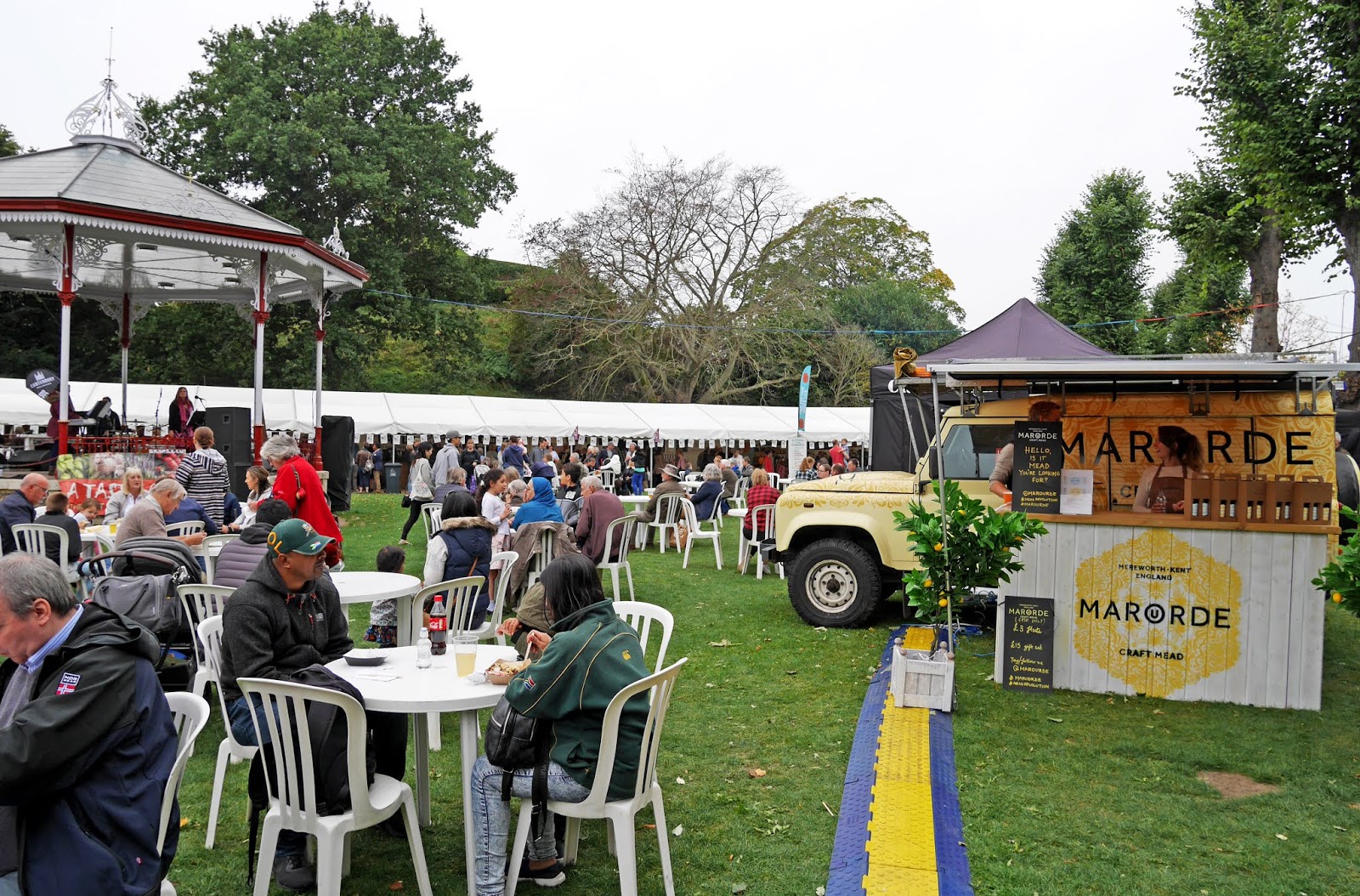 The bandstand at the 2018 Canterbury Food Festival