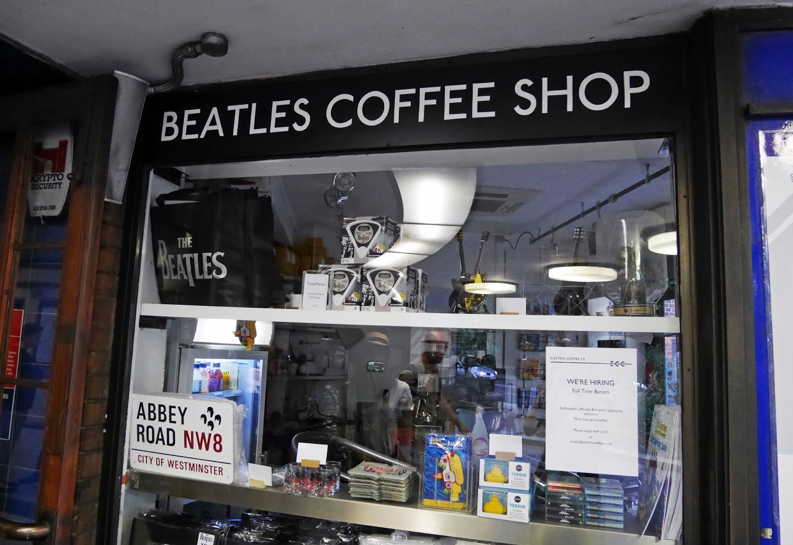 Beatles Coffee Shop at St John's Wood tube station near Abbey Road