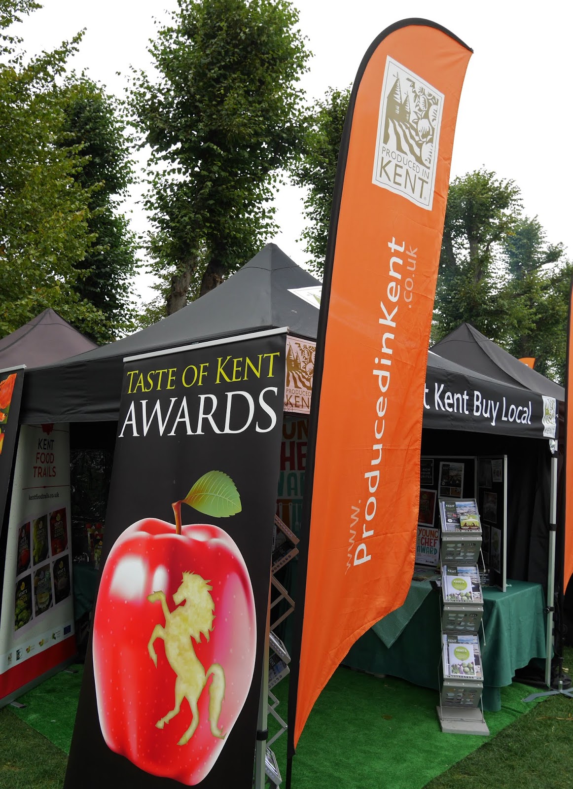 Taste of Kent Awards sign at the Canterbury Food Festival