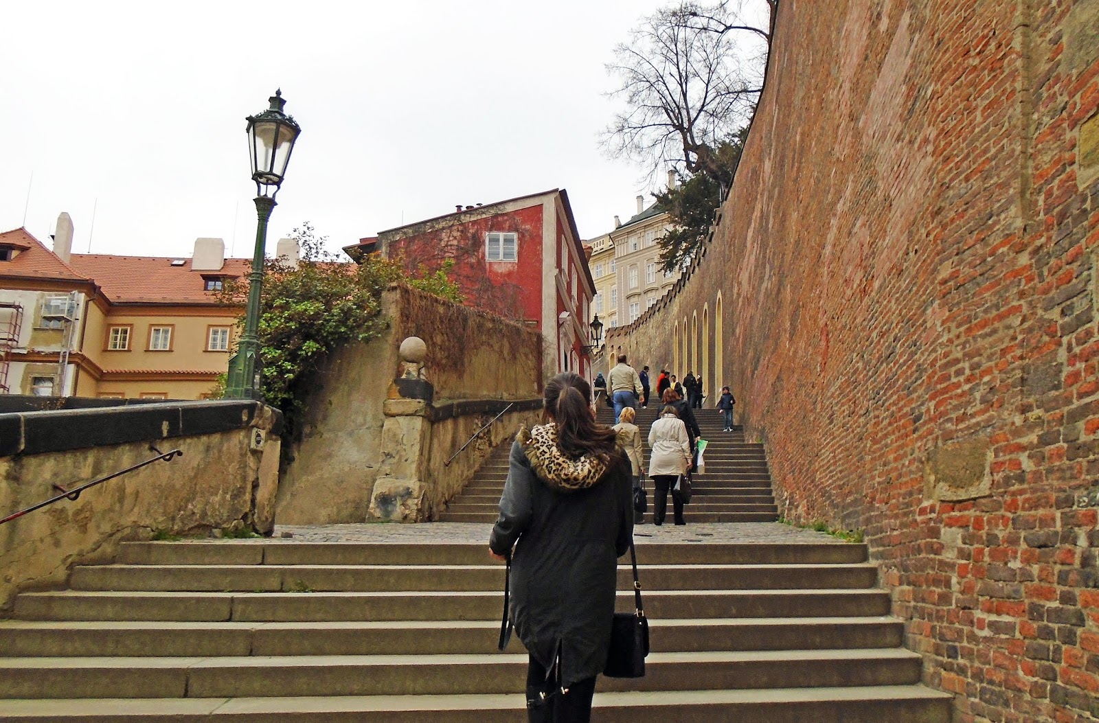 Walking up to Prague Castle, Czech Republic