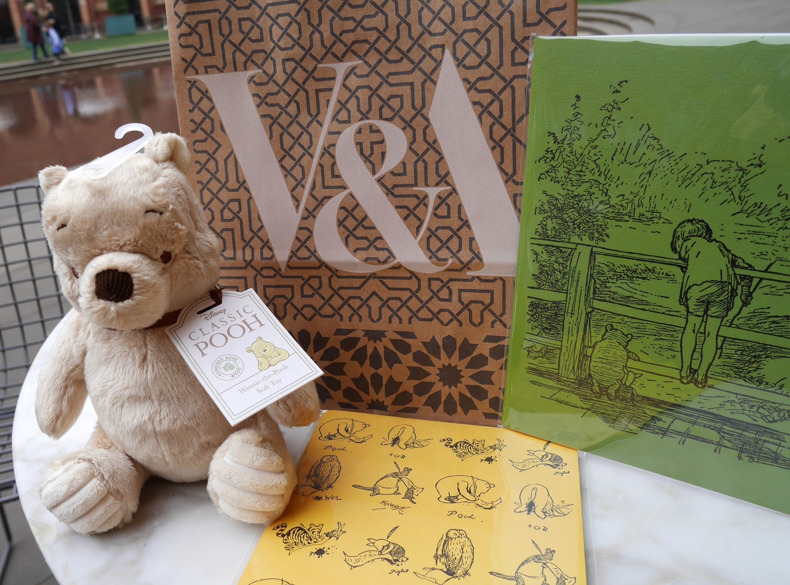 My souvenirs from the Winnie the Pooh: Exploring a Classic exhibition at the Victoria and Albert Museum, London