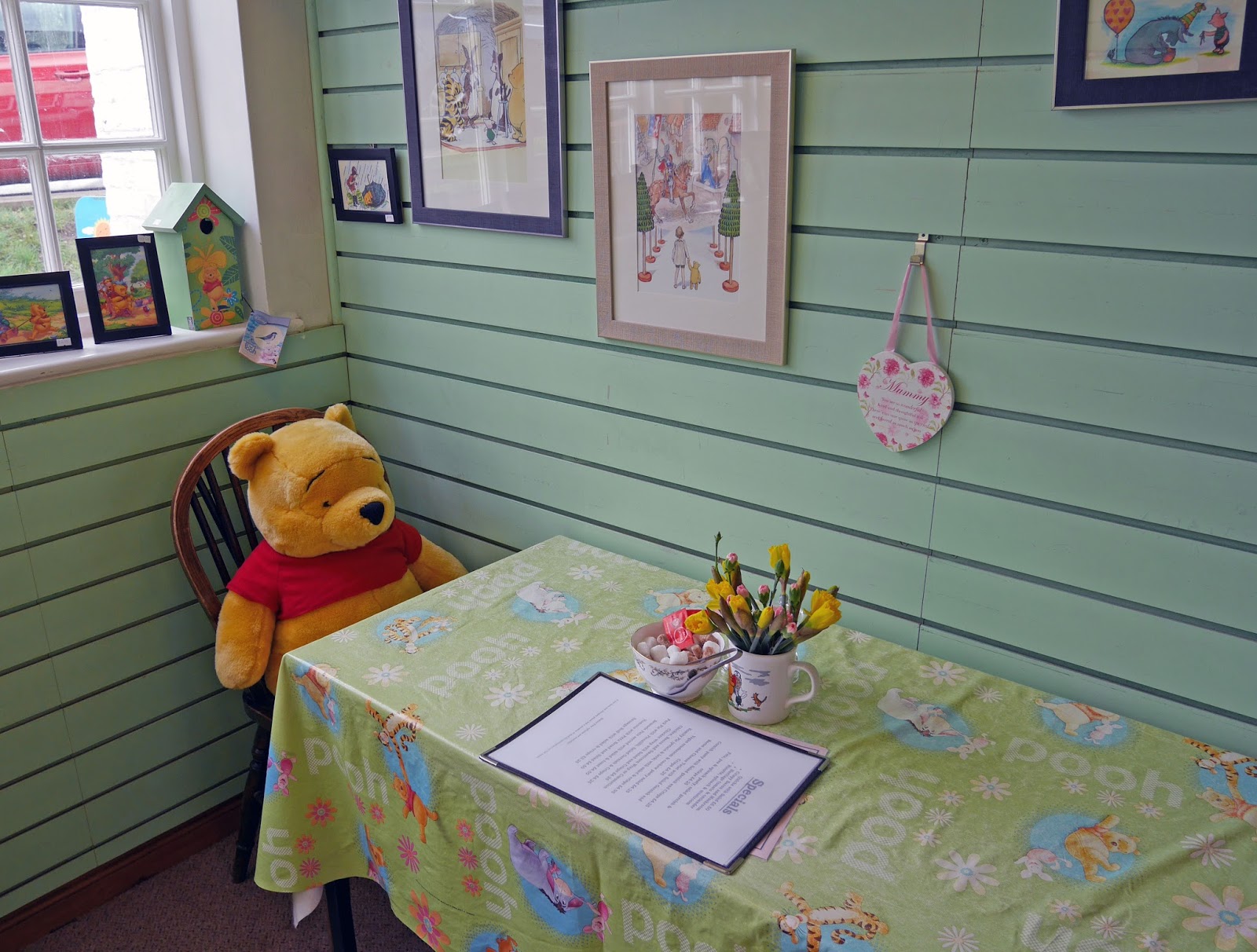 Winnie the Pooh merchandise at the Pooh Corner gift shop in Hartfield, East Sussex