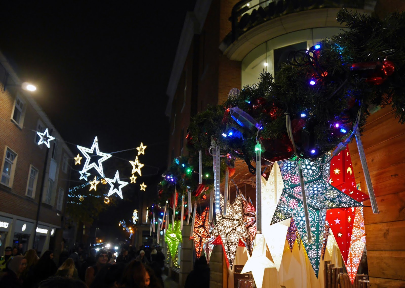 Star lanterns at Canterbury Christmas Market