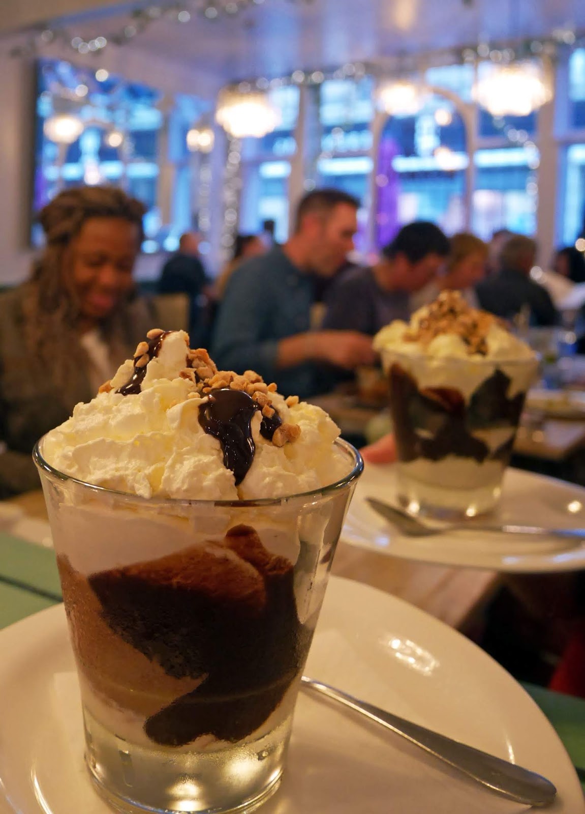 Ice cream sundaes for dessert at Oscar & Bentleys, Canterbury