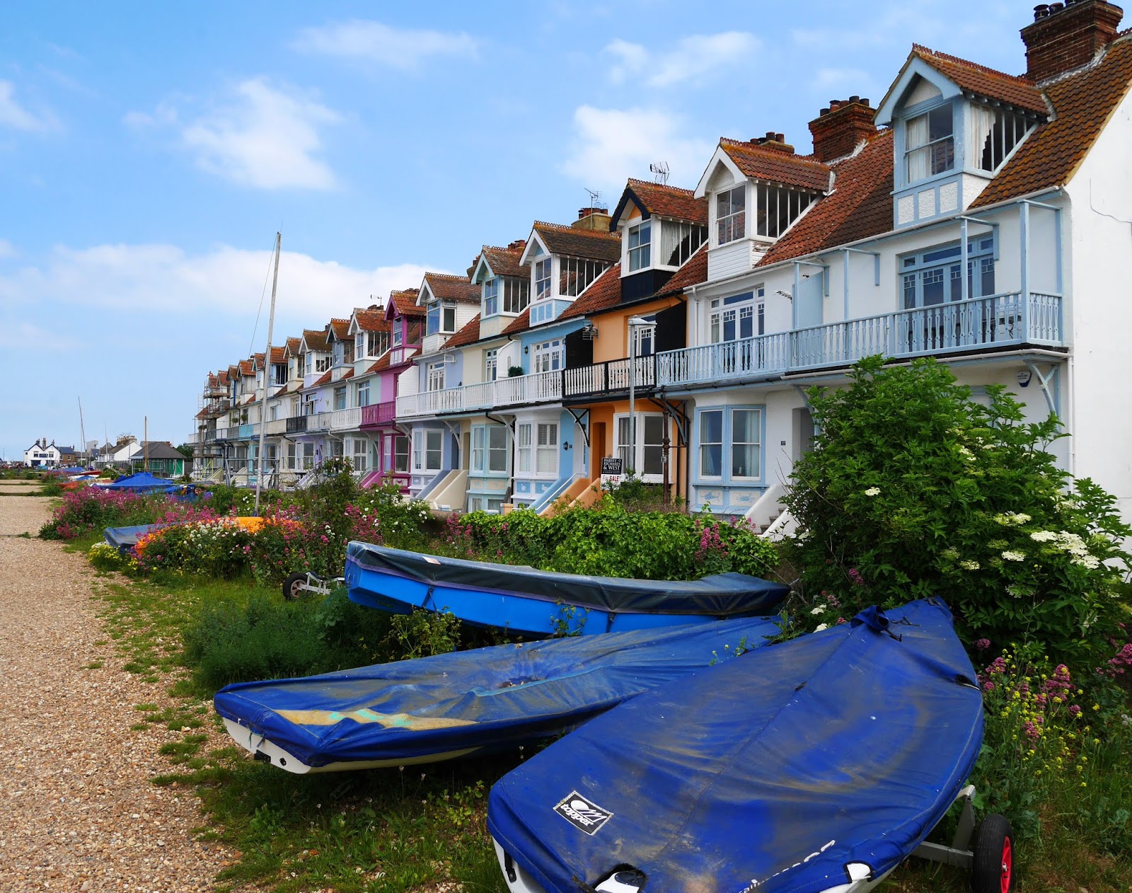 Painted houses on Whitstable seafront