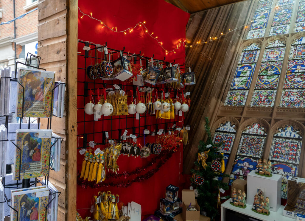 Canterbury Cathedral stall at the 2021 Christmas market