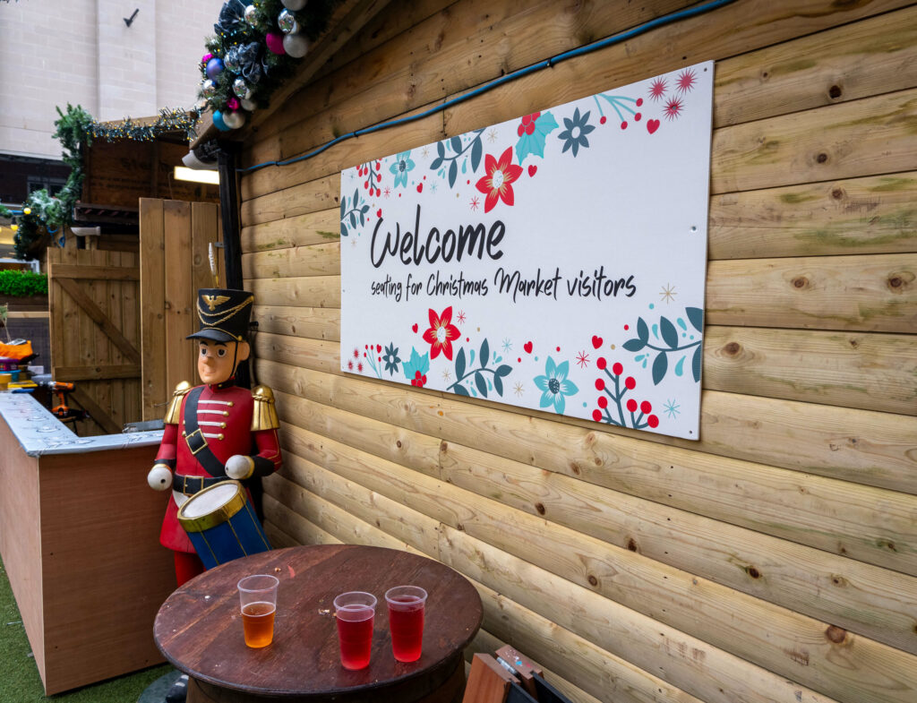 Christmas market seating, Canterbury