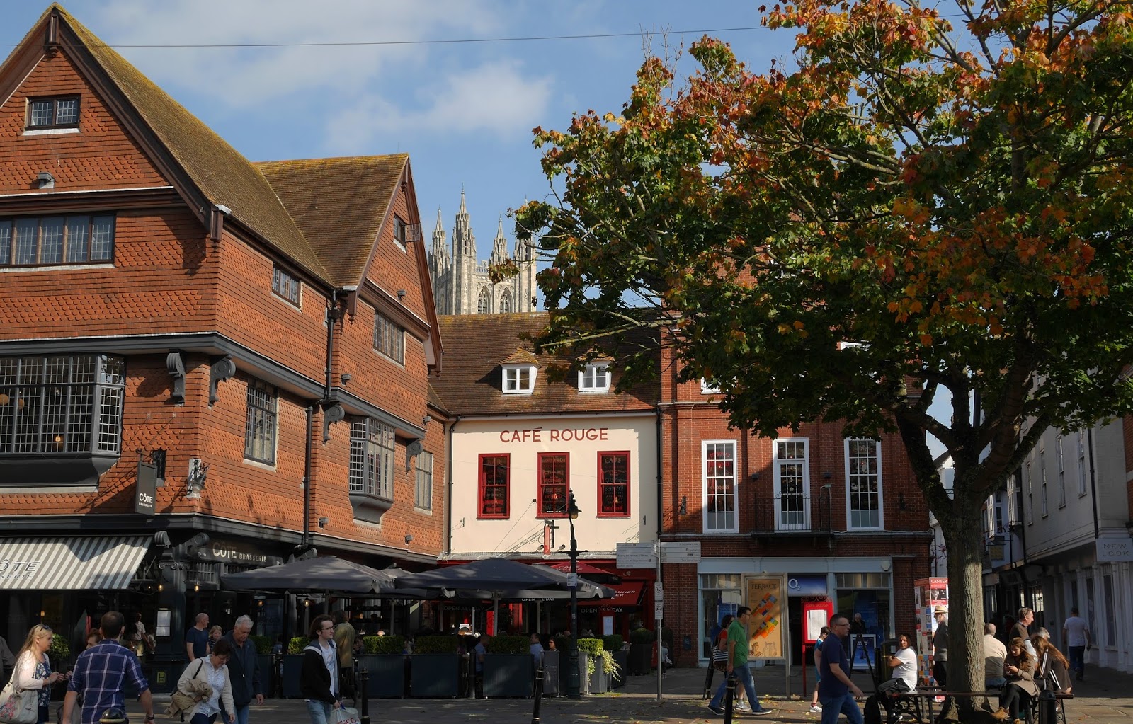 Canterbury high street in Autumn