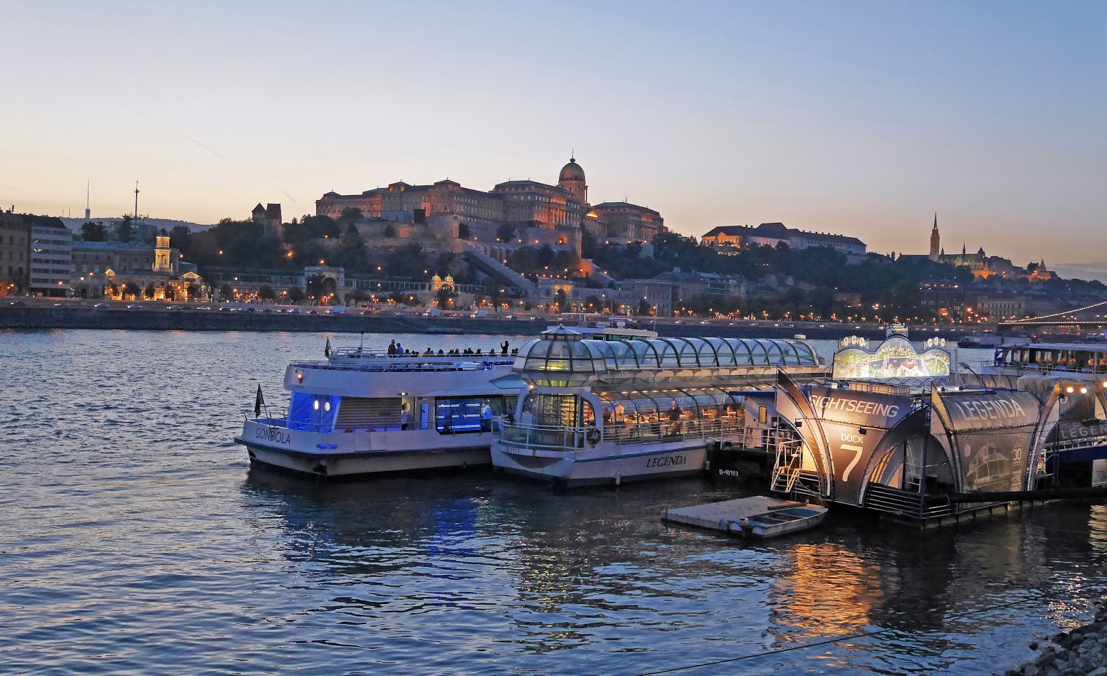 The boat dock for Legenda Cruises on the Danube, Budapest