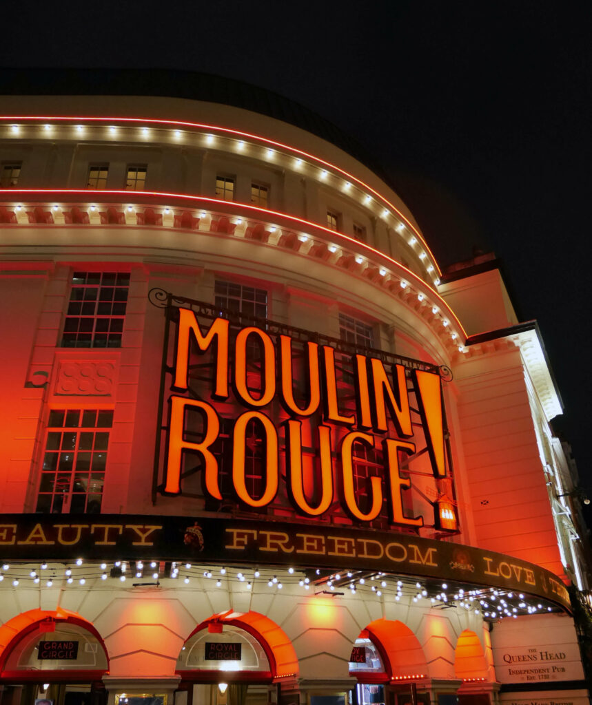Moulin Rouge! The Musical sign, London