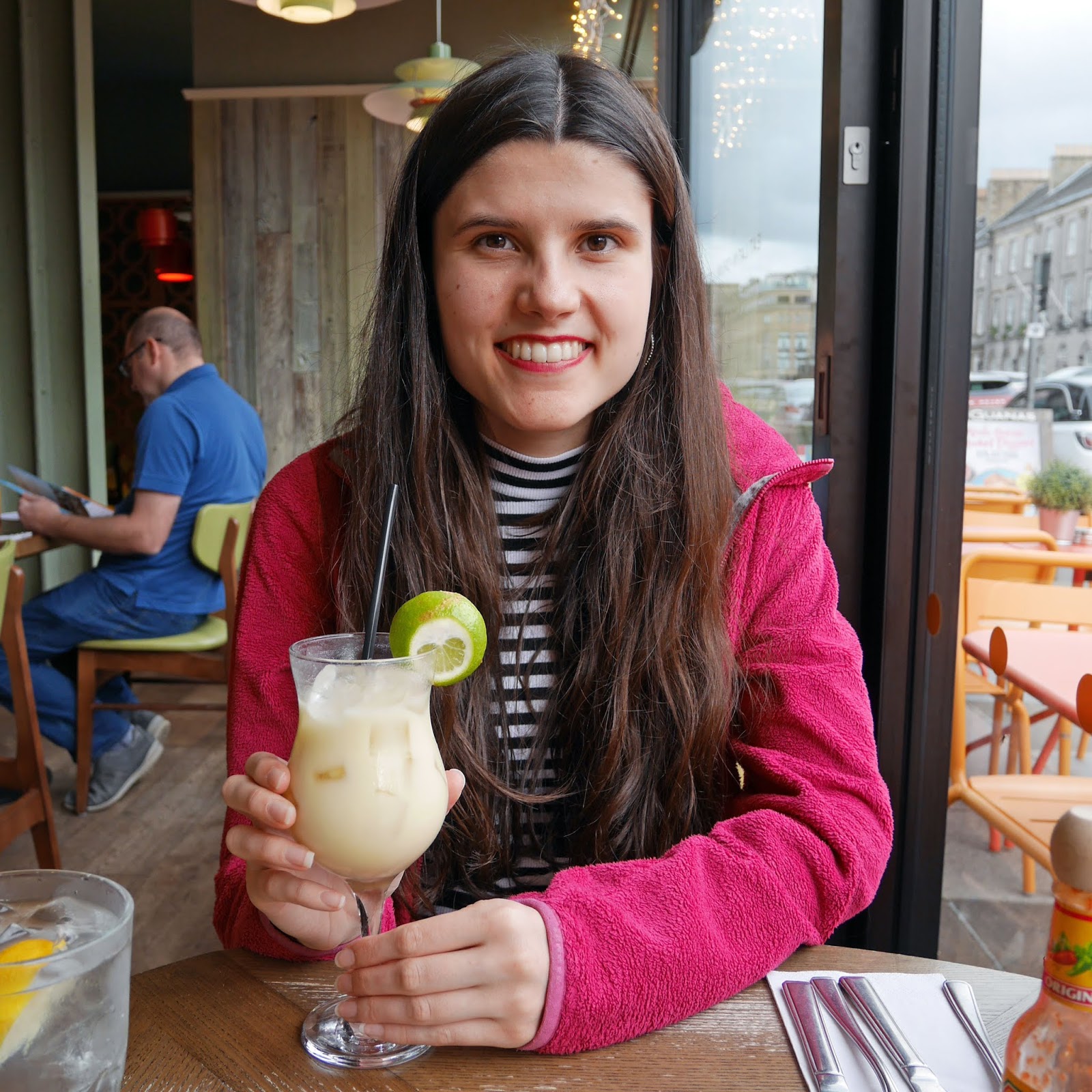 Kat Last having dinner at Las Iguanas in Edinburgh