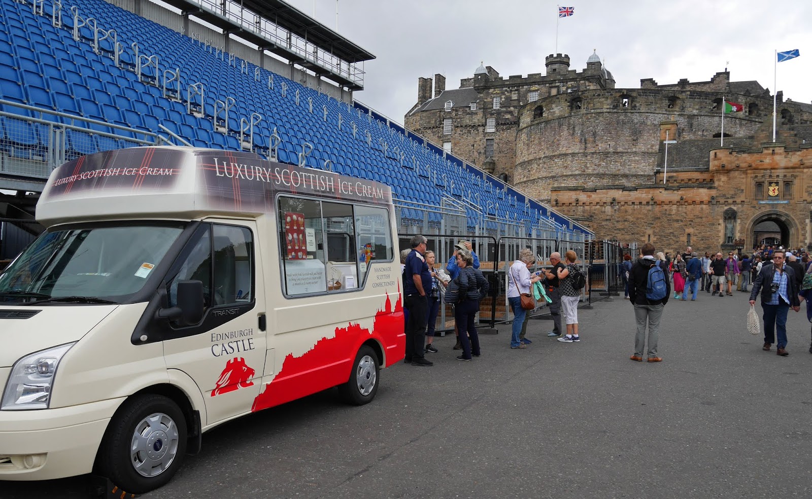 Outside Edinburgh Castle