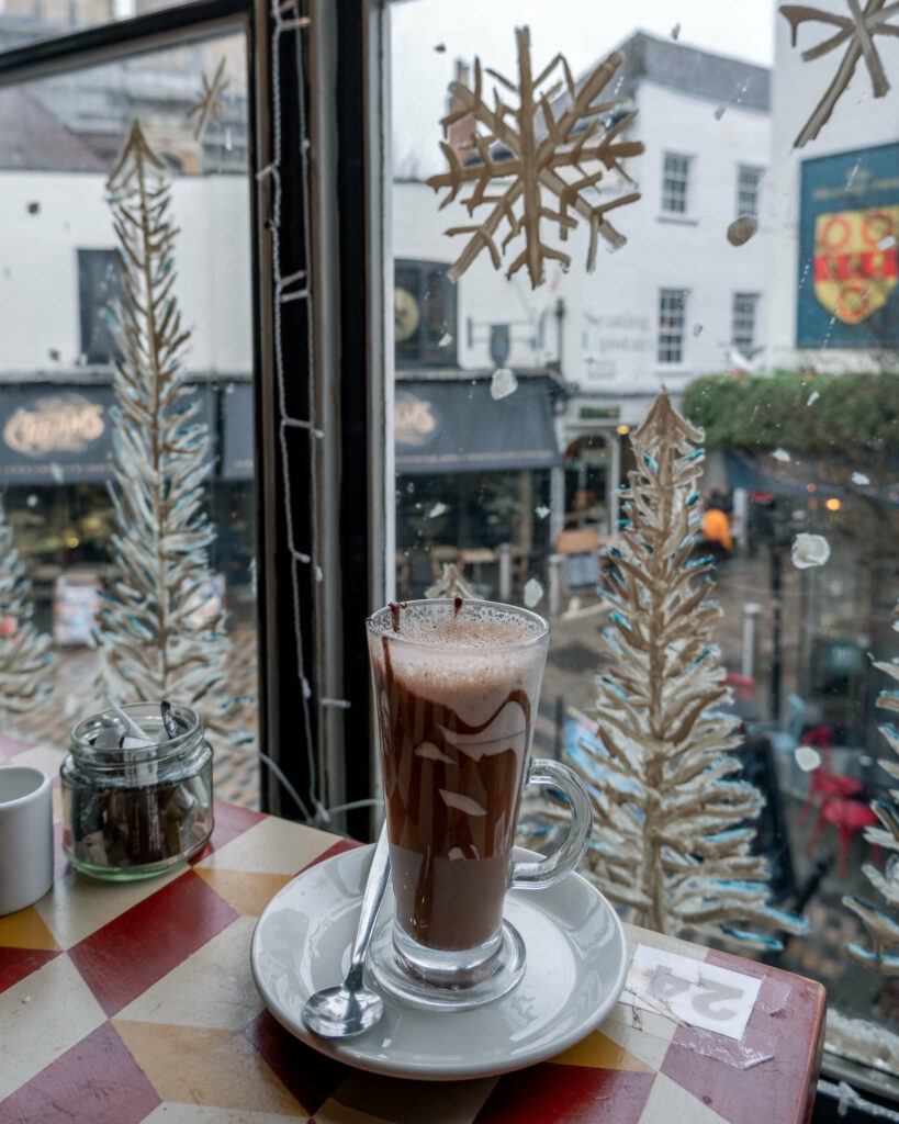 Hot chocolate at Eleto Chocolate Cafe, Canterbury