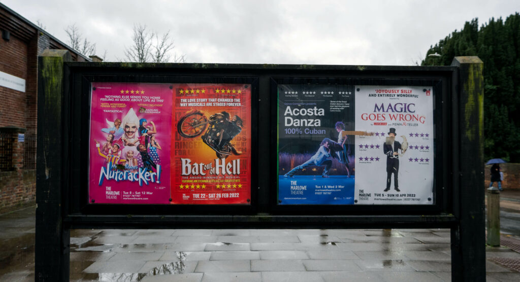 Promotional posters for The Marlowe Theatre, Canterbury