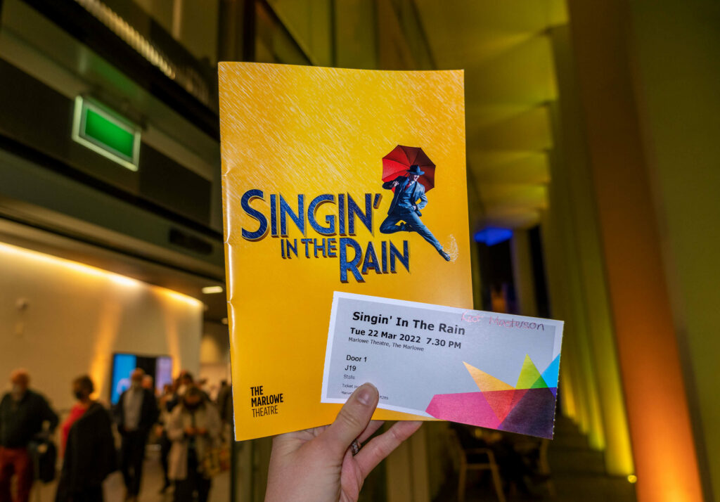 Singin' in the Rain ticket and programme