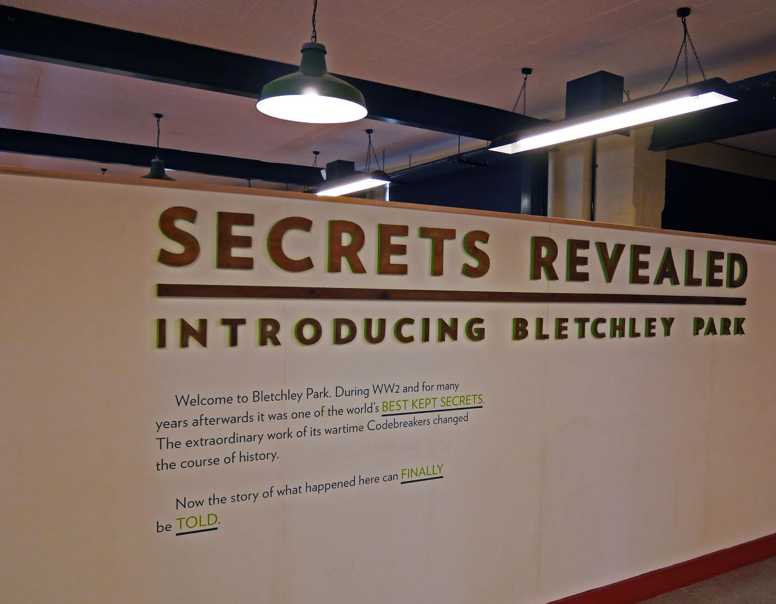Secrets Revealed: introductory exhibition at Bletchley Park