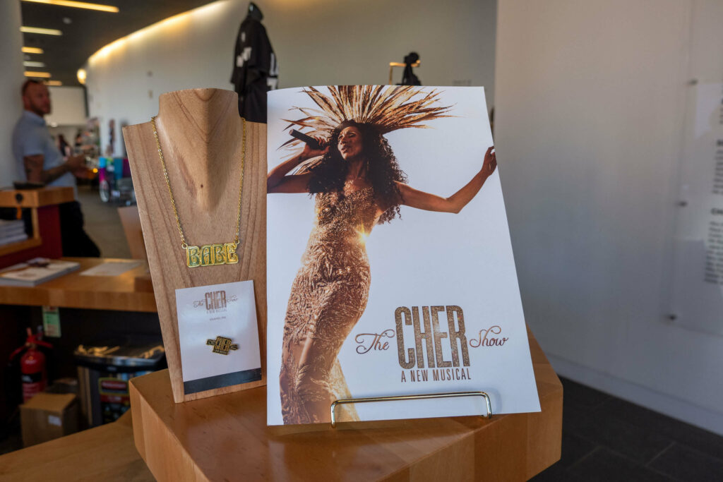 Merchandise for The Cher Show at The Marlowe Theatre, Canterbury