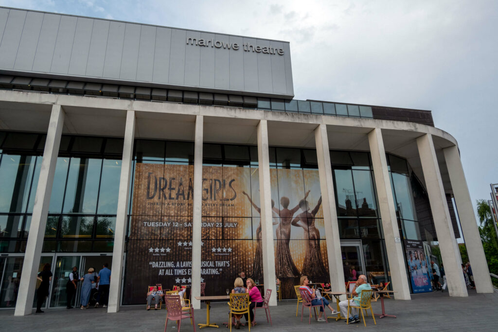 Dreamgirls poster outside The Marlowe Theatre, Canterbury