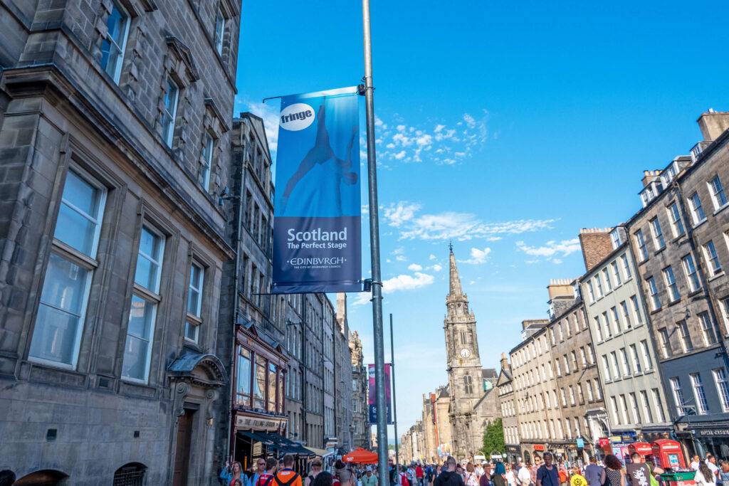 Crowds on the Royal Mile during the Fringe Festival, Edinburgh