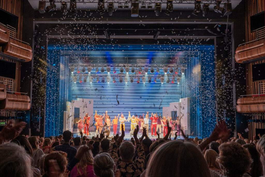 Mamma Mia! the Musical finale at The Marlowe Theatre, Canterbury