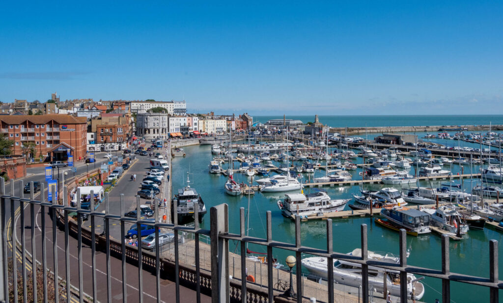 Ramsgate harbour view whilst completing the quiz trail