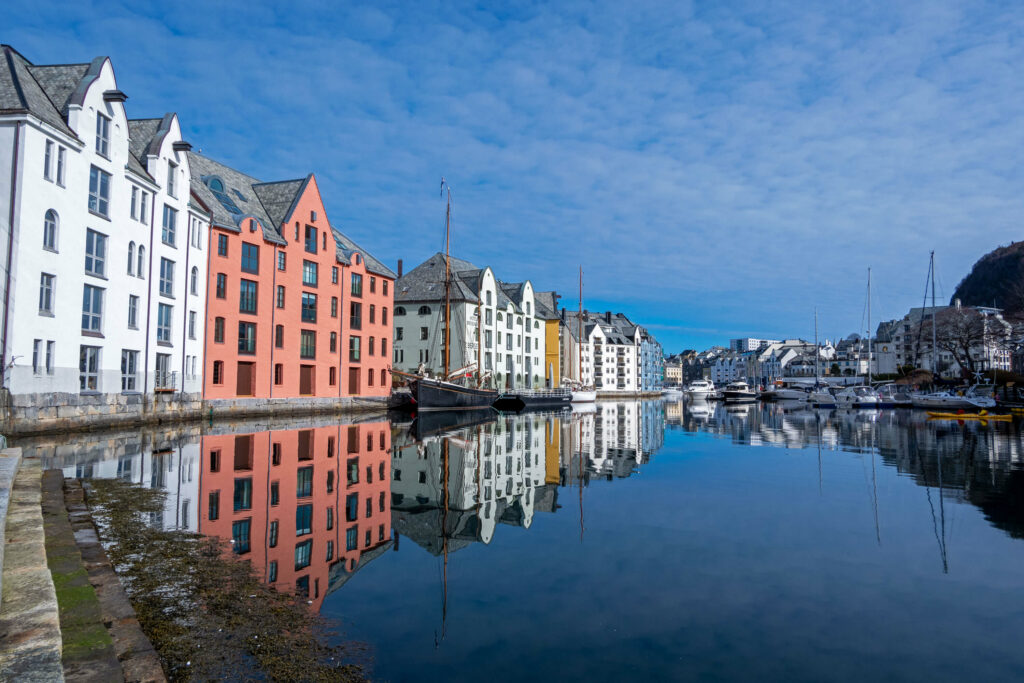 Reflections in Alesund, Norway