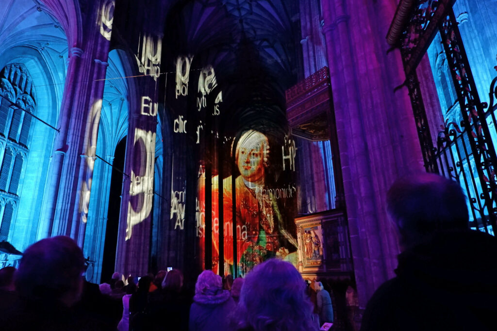 Luxmuralis' Shine: Let There Be Light! show at Canterbury Cathedral